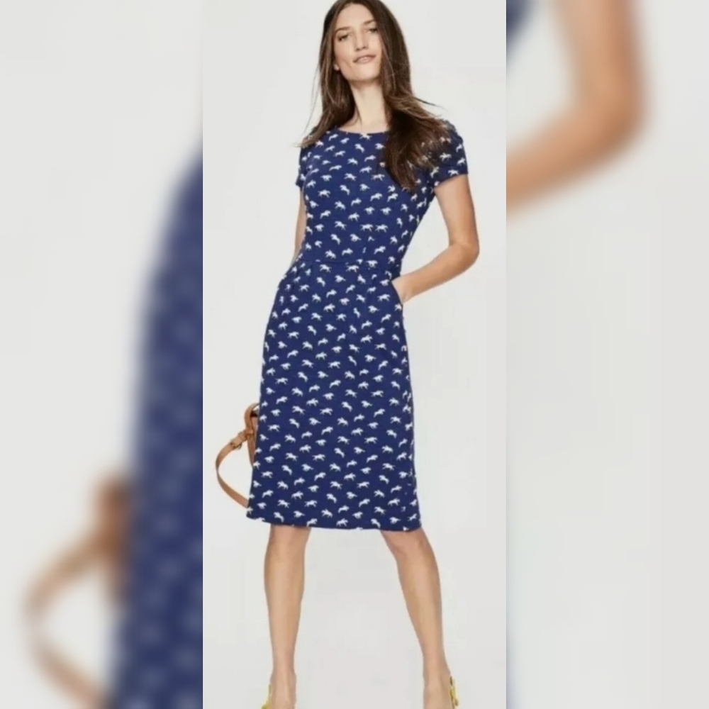 Boden Horse Equestrian Print Dress 6R